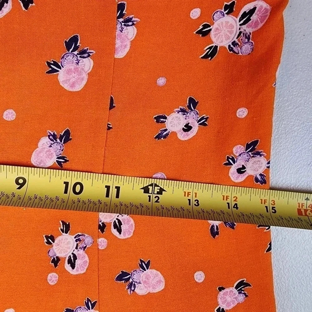 Free People Like a Lady Orange Citrus Floral Mini Dress Lace Up Back S NWT - Picture 11 of 16